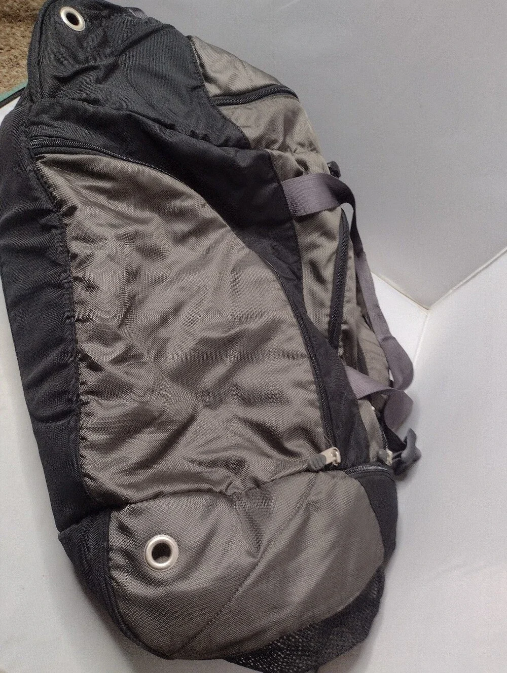 Rei Gray Duffle Bag Travel Camping Overnight Weekender Carry On A22